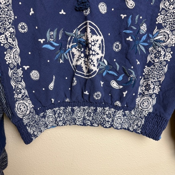 Free People Eaglewood Bandana Embroidered Long Sleeve- Medium - Picture 5 of 10